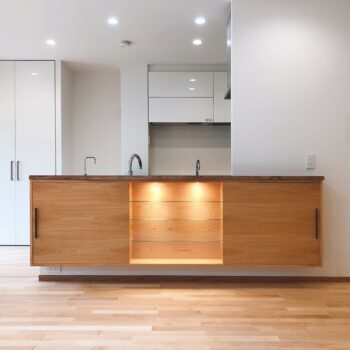 オーダー家具,東京,無垢家具,キッチン,キッチンカウンター,ウォールナット,山桜