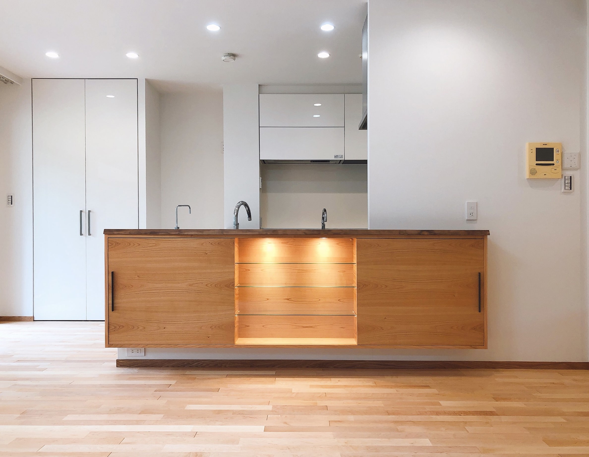 オーダー家具,東京,無垢家具,キッチン,キッチンカウンター,ウォールナット,山桜