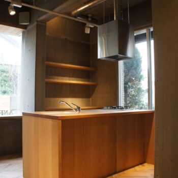 オーク無垢のキッチン