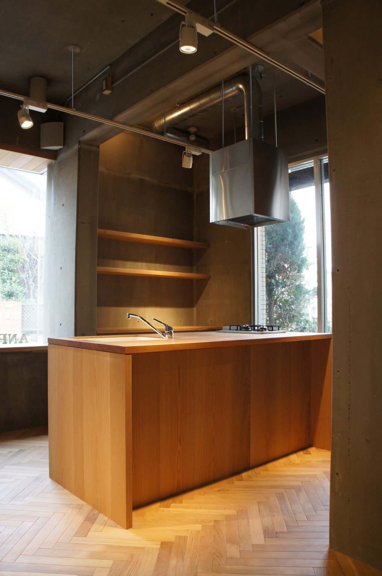 オーク無垢のキッチン