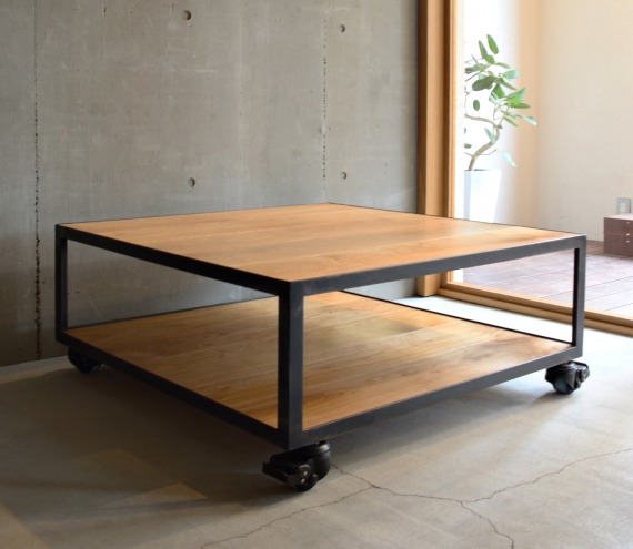 オーダー家具,ローテーブル,オーク,天板,オーダー家具